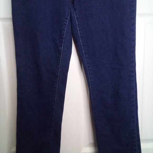 Lands' End Women's Straight Leg Jeans - Dark Blue - Picture 6 of 13
